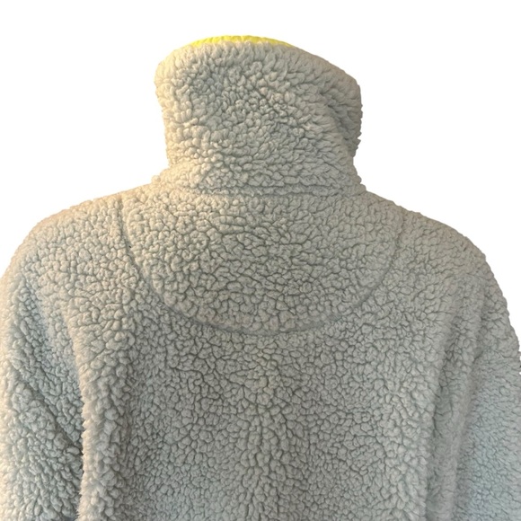 Anthropologie Half Zip Fleece Pullover Teddy Sherpa Women’s SZ Small Gray Cozy - Picture 9 of 11